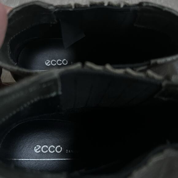 Ecco Shape 55 Deep Forest Cowboy Western Green Leather Ankle Booties US 8 EU 39 - Picture 6 of 12